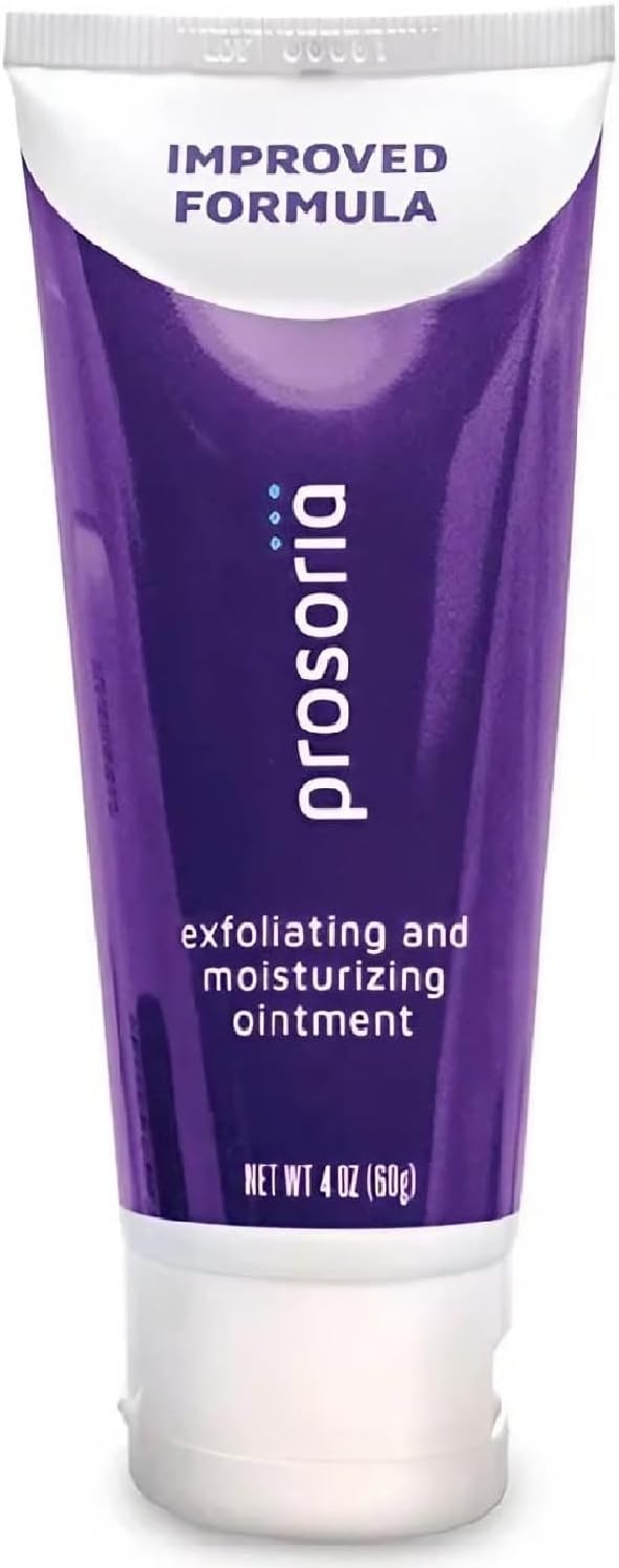 Prosoria Exfoliating & Moisturizing Ointment – 4oz | Psoriasis Care to Restore Dry, Rough, Cracked or Scaling Skin - Salicylic Acid, Shea Butter, Vitamin E, Steroid-Free | Great for Knees and Elbows