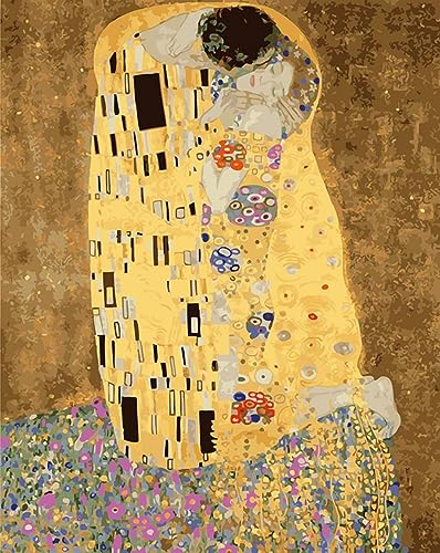 Peinture par numéro adulte débutant - Toile encadrée 40x50 anti-plis Klimt