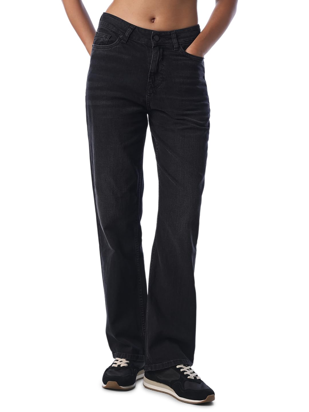 only Women's High Waist Straight Fit Jeans-picture-33