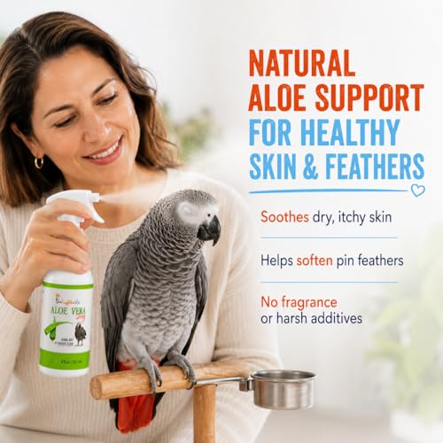 UnRuffledRx Aloe Vera Bird Spray for Parrots | Gentle Daily Support for Itchy Skin, Scratching, Dry Feathers & Feather Comfort | Fragrance Free & Safe if Preened, 8 oz - Image 3