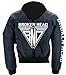 Produktbild Broken Head Bomberjacke BND Logo Mit Abnehmbarer Kapuze - Fliegerjacke - Freizeit-Jacke - Hoodie (DE/NL/SE/PL, Alphanumerisch, M, Regular, Regular, Schwarz)