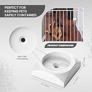 1st-Nonslip-Sturdy-Stylish-Matte-White-Square-Baby-Gate-Wall-Protector-4-Pack-x-1Set-Safety-Wall-Pads-for-Child-Dogs-Pet-Gates-Doorways-Stairs-baby-gates-with-door - Cucciolini Doodles   1st-Nonslip-Sturdy-Stylish-Matte-White-Square-Baby-Gate-Wall-Protector-4-Pack-x-1Set-Safety-Wall-Pads-for-Child-Dogs-Pet-Gates-Doorways-Stairs-baby-gates-with-door