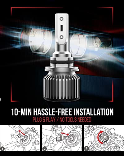 Magneto Tools 9004/Hb1 Led Bulbs 14000Lm Led Headlight Bulbs Combo Package Csp Chips 6000K Cool White #TOP5