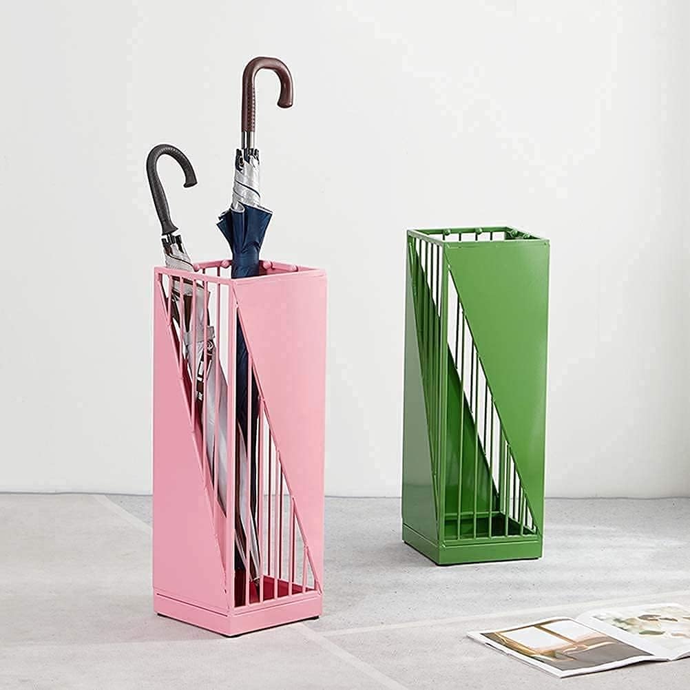 Umbrella Stand, Umbrella Stands,Umbrella Stand Nordic Creative Iron,Hanging Foldable Umbrella,Waterproof and Rustproof Umbrella Bucket/White