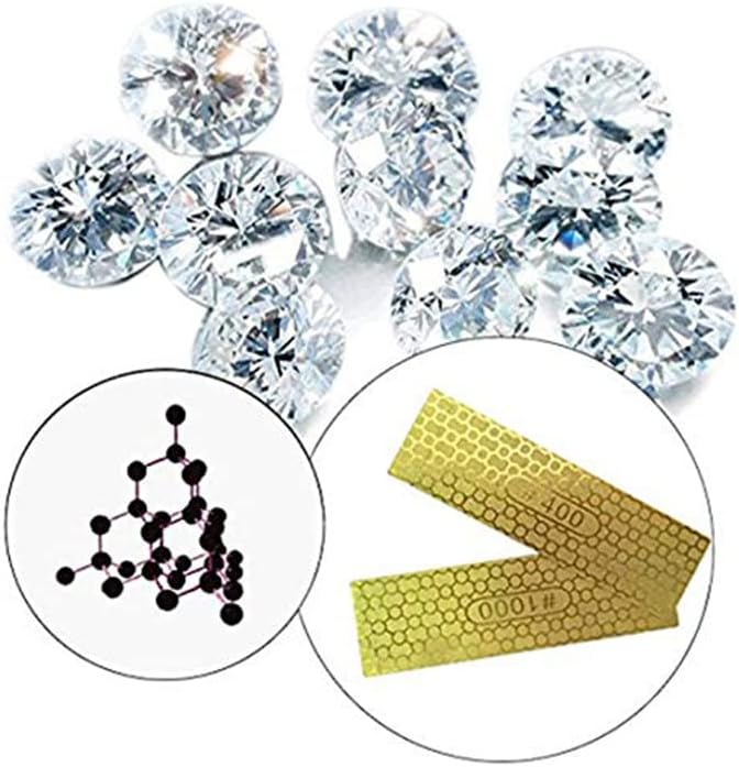 Miniatura 6 de Piedra de banco de diamante de doble cara de 8 x 3 pulgadas, kit de grano 400# 1000 # 1000, juego de afilado de diamante grande, juego de afilado de