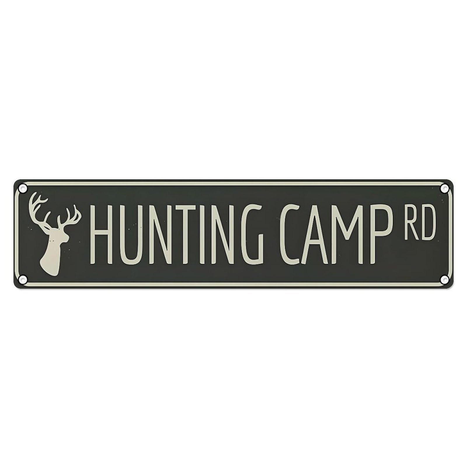 Hunting Camp Road Sign Design Metal Tin Sign Plaque