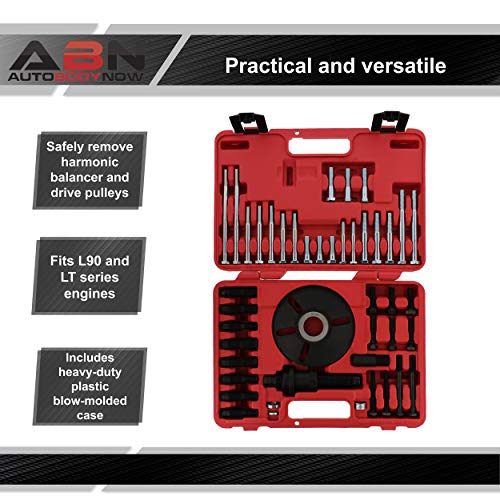 Abn Universal Harmonic Balancer Puller & Installer 52-Piece Tool Kit – Master Balancer & Pulley Removal/Installation Set #TOP3