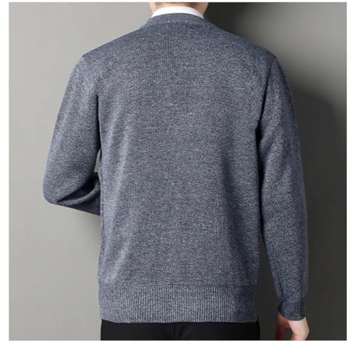Men V Neck Knit Cardigan Sweater Casual Fit Button Front Long Sleeve Pullover Knitwear2