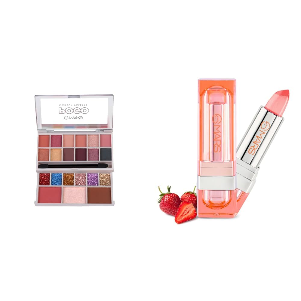 MARS Poco Face Makeup and eyeshadow Palette with Slider Case MARS Hydratint Lip Balm-image-14