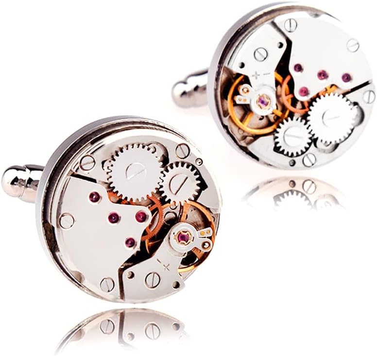 Cufflinks for Mens Non Working Watch Vintage Steampunk Gift with Box