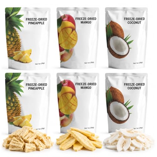 Wise Harvest Freeze-Dried Tropical Fruit, Six 1 oz bags