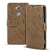 Produktbild Conie RW39931 Retro Wallet Kompatibel mit Sony Xperia XA2, Klapphülle Tasche Vintage Leder Design für Xperia XA2 Etui mit Kartenfächer Mocca