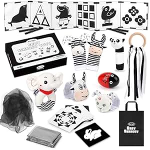 Joyreal Baby Sensory Toys, 13 Pcs Black and White Sensory To