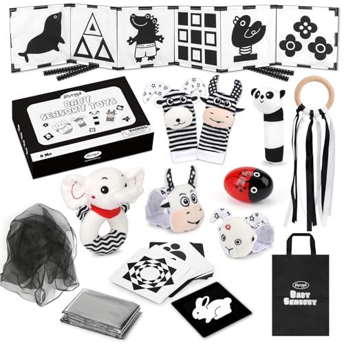 Joyreal Juguetes Sensoriales de Alto Contraste en Blanco y Negro,...