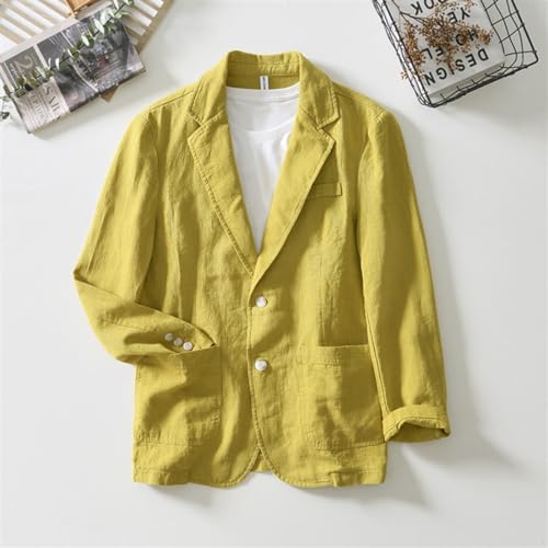 Men's Blazer Casual Sport Coats Linen Suit Jackets Business Lightweight Daily Suits3