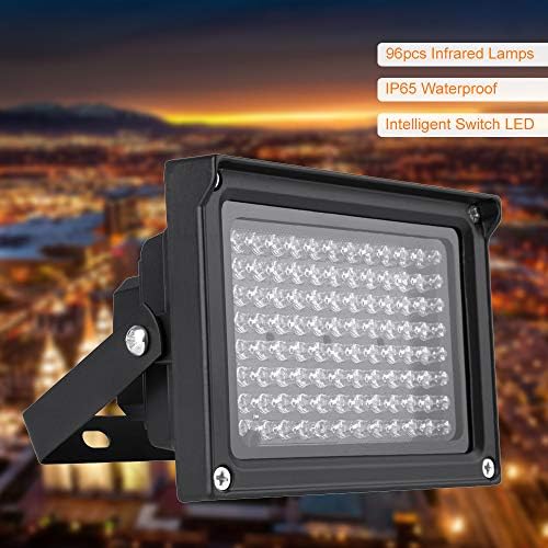 Splenssy 96 LEDS IR Illuminator 850nm Array Infrared Lamps With Sensor 12v Night Vision Outdoor Waterproof For CCTV Security Camera