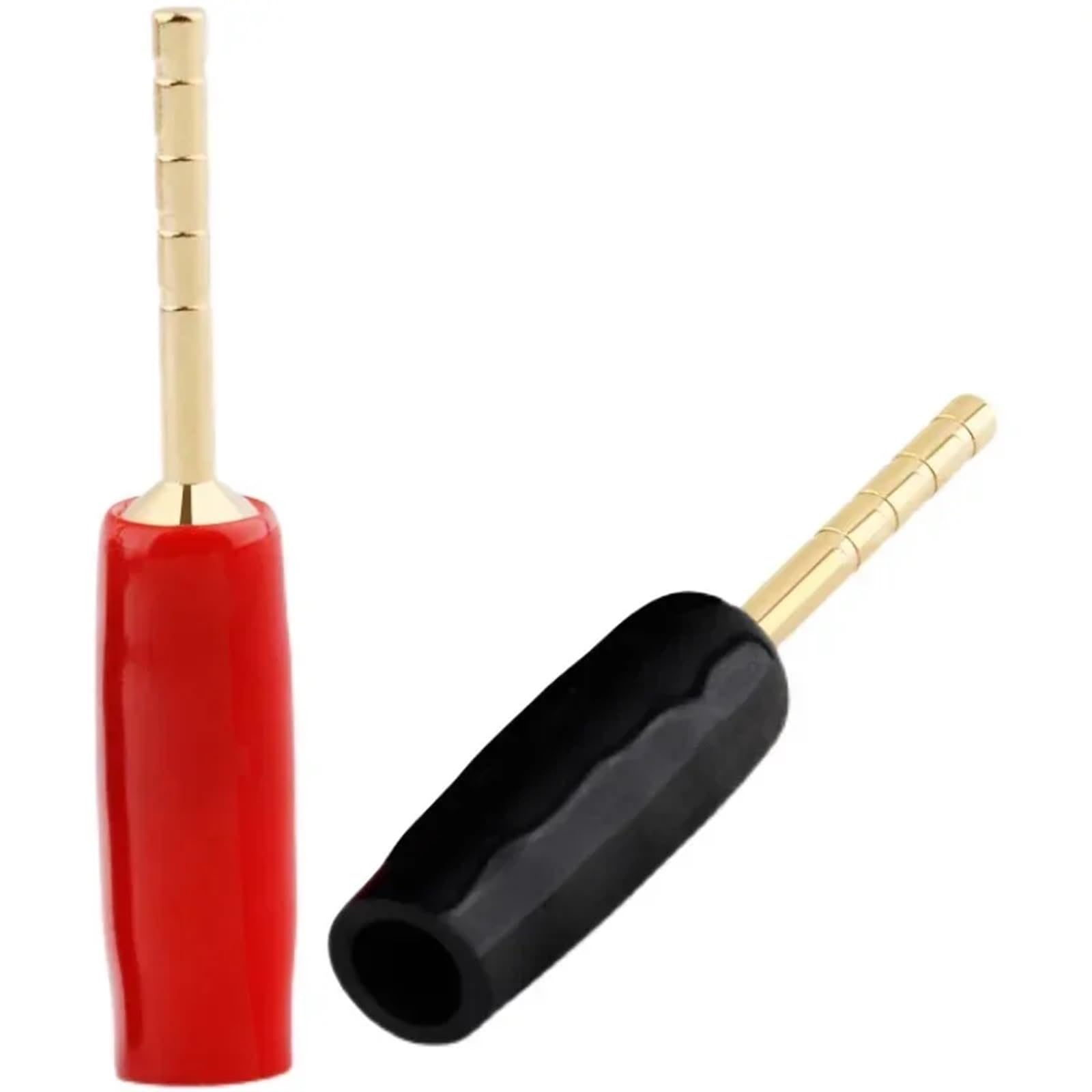 Adaptateur Banane en cuivre plaqué Or, Broche de 2mm, fiches de bornes Banane à Broche Droite, connecteur de câblage de Haut-Parleur, 20/100 pièces(100 Black)