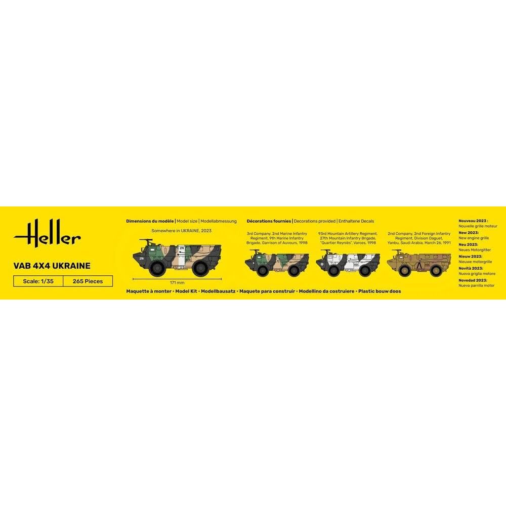 Heller - 81130 - Construction Et Maquettes - Vab 4X4 Transport De Troupes - Echelle 1/35ème
