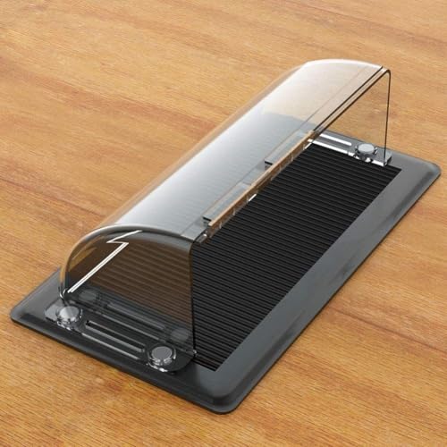 RichVibe Deflector de aire de aire acondicionado, placa guía de viento retráctil con fijación magnética, ajustable de 10 a 15.7 pulgadas, transparente, paquete de 2