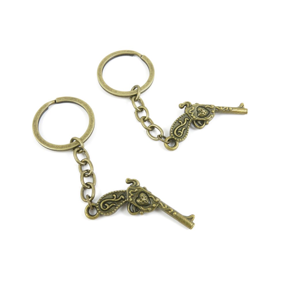 Fashion Jewelry Keyring Keychain Door Car Key Tag Ring Chain Supplier Supply Wholesale Bulk Lots H3OR3 Pistol Gun