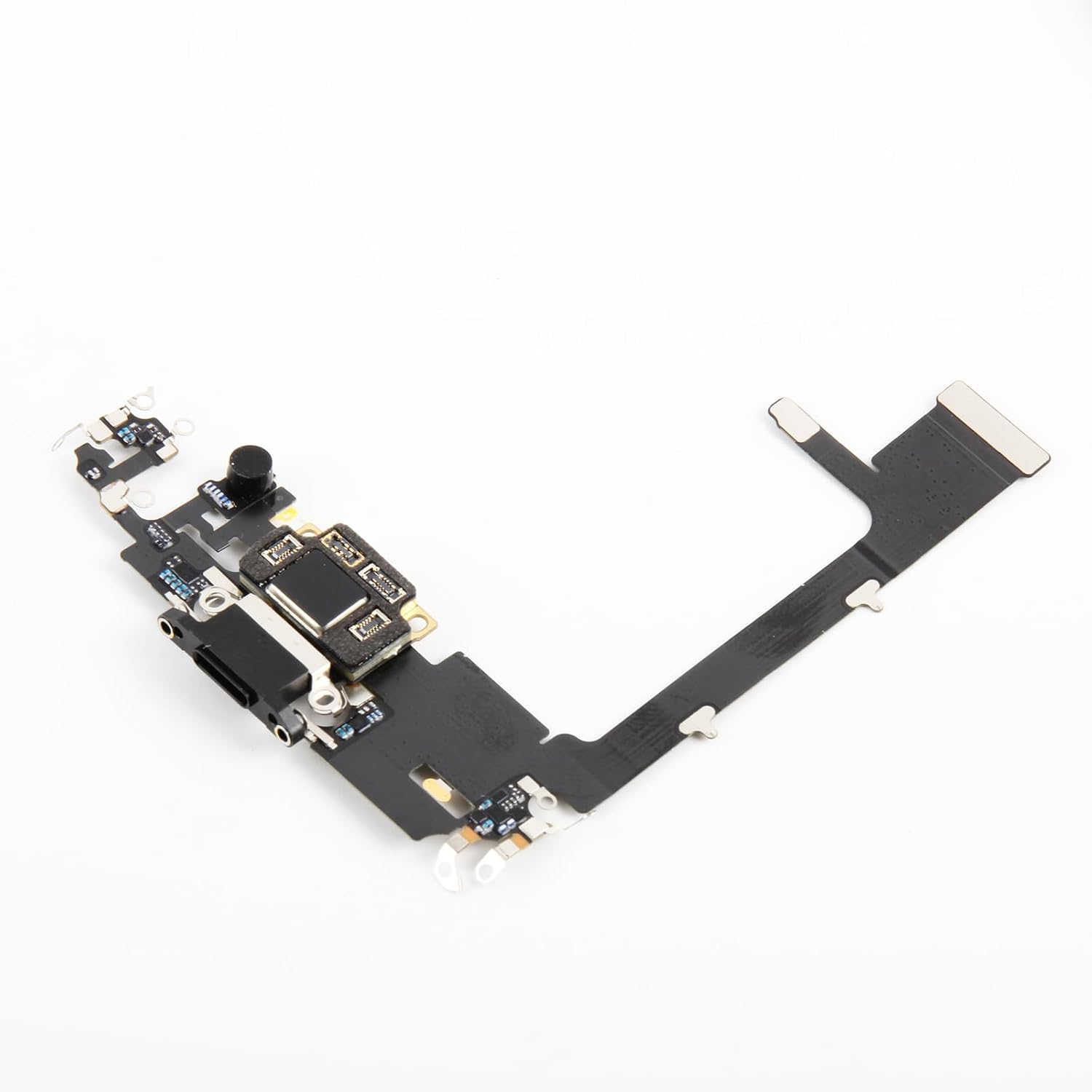 for iPhone 11 Pro Charging Port Replacement (Matte Space Gray) Lightning USB Dock Connector Flex Cable Assembly with Waterproof Tape Tool Kit for A2215, A2160, A2217