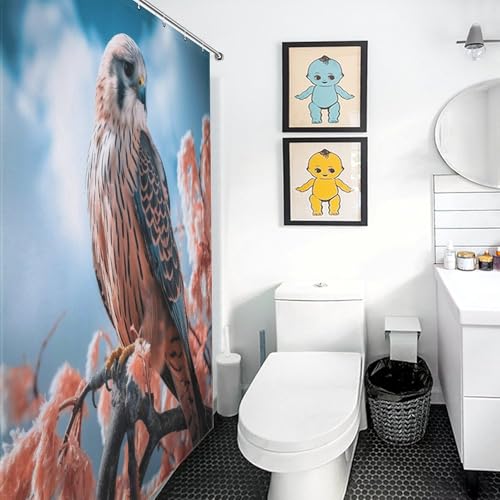Rideau de douche en polyester 183x183cm lavable Eagle avec 12 crochets - 3