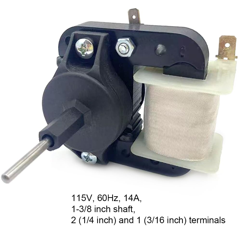 W10128551 Refrigerator Freezer Evaporator Fan Motor with Wiring Compatible with Whirlpool Kenmore, Replaces WPW10128551 10449508 W10449515 67001087 W10199049 W10904013