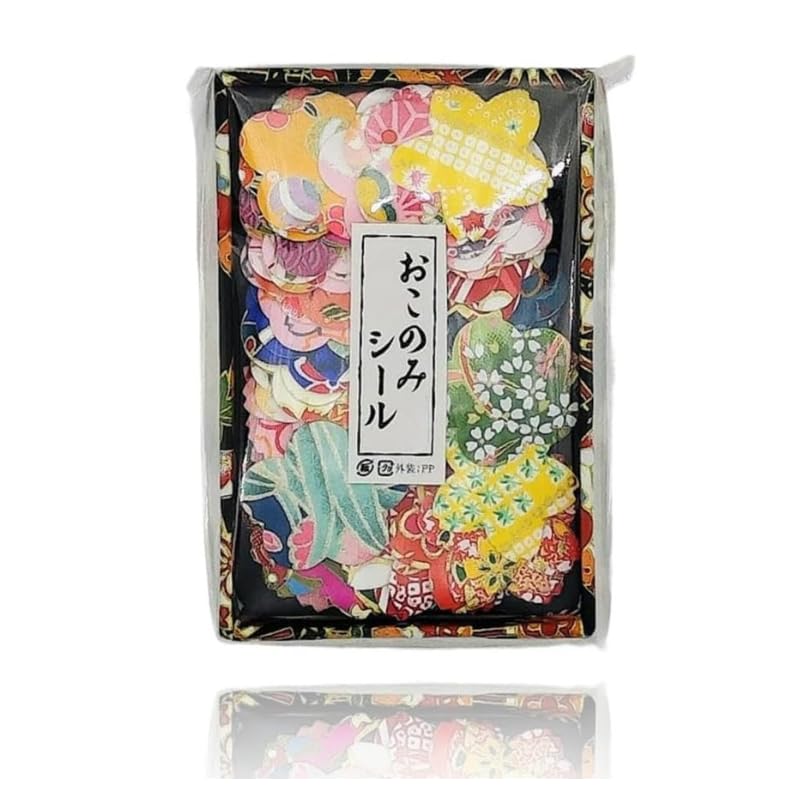 Yuzen Chiyo Paper Seals, Plum, Cherry Blossoms, Over 80 Sheets, Made in Japan, Sealing Seal, Japanese Style, Japanese Paper Decoration : Office Products