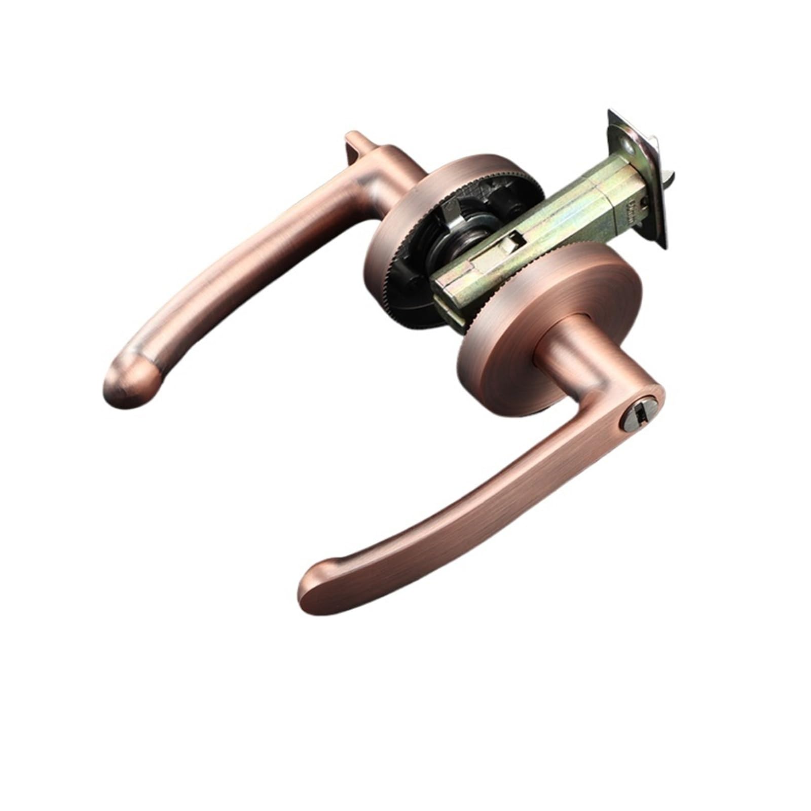 SJLOYNWQ Door Lock Household Three-Pole Single-Tongue Round Silent Anti-Theft Door(RED Bronze BK_60MM)
