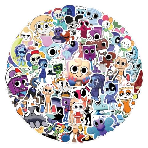 100-Piece Dandy’s World Cartoon Sticker Pack – Waterproof Vinyl Graffiti Stickers for Laptop, Water Bottle, Guitar, Luggage & Cup – Cute Aesthetic DIY Decals for Teens, Artists & Collectors