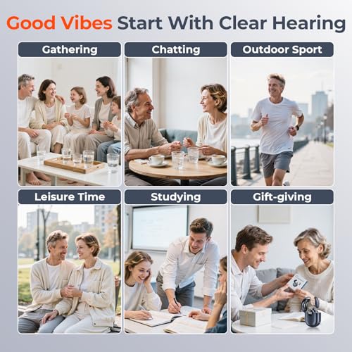 Image of Hearing Amplifier for Hearing Loss 16-Channel Digital Chip for Clear Speech, Intelligent Noise Reduction & Anti-Howling, Invisible Comfortable 80Hrs Rechargeable Hearing Aid