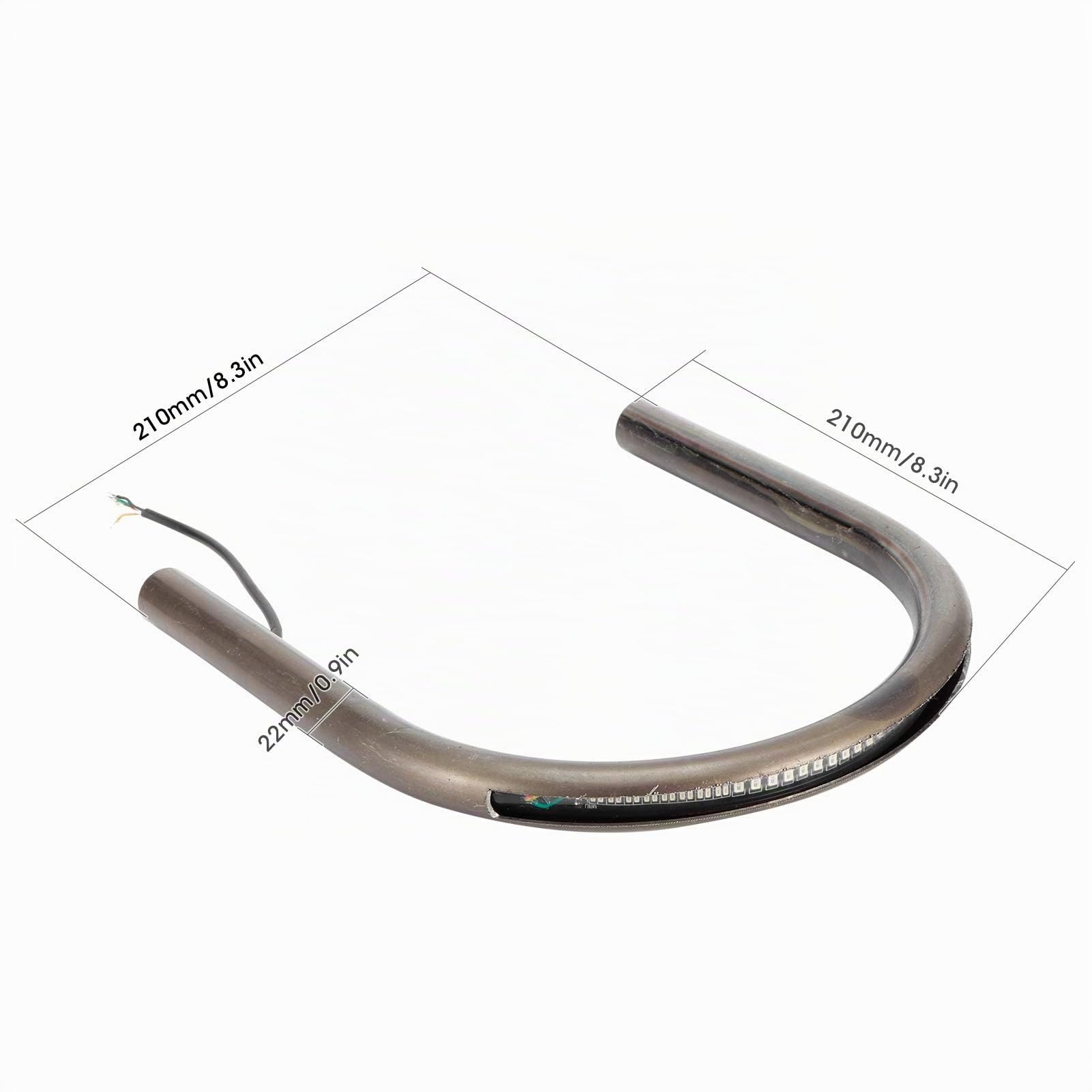 8,3 Pollici Sedile Posteriore Telaio con LED Freno Indicatori di Direzione Universale per Stile Cafe Racer (210mm)