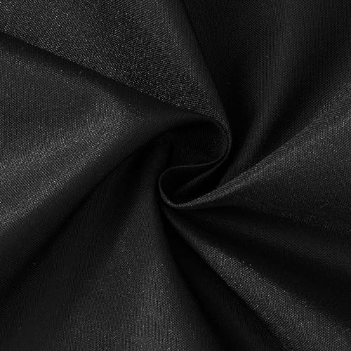 Image of N&Y HOME Fabric Shower Stall Curtain or Liner 36 x 72 Inches - Hotel Quality, Machine Washable - Black, 36x72