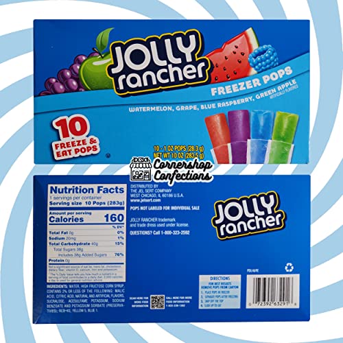 150 Freezer Bar Bulk Variety Pack - 30 Freezer Pops Of 5 Different Flavors - Jolly Rancher, Skittles, Sonic, Warheads Extreme Sour, Sunkist Smoothie - Arrives In Cornershop Confections Protective Box #TOP5