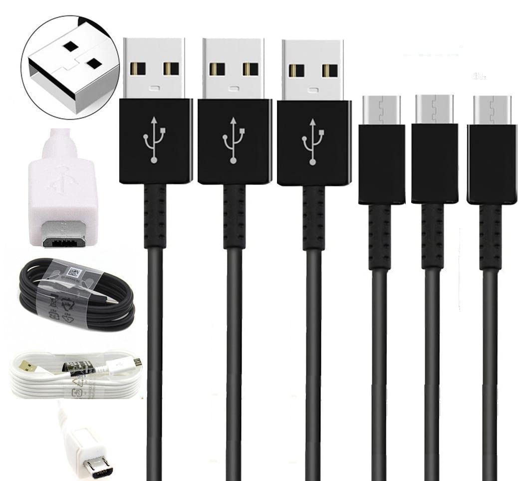 Charge&Go 3 X Fits Samsung Micro USB Charger Galaxy Ace 3,Ace 4, A3, A3(2016), A5, A5(2016), J3(2016), J5, J5(2016), S3, S4, S5, S6, S7, S3 mini, S4 S5 mini, Core Prime, Young 2, Fame