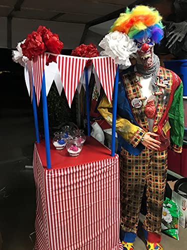 Disposable Plastic Picnic Party Tablecloth , 2 Pcs Red White Stripe Plastic Picnic Tablecloth 108 Inch X 54 Inch Rectangle Table Cover (Red White Stripe, 2) #TOP5