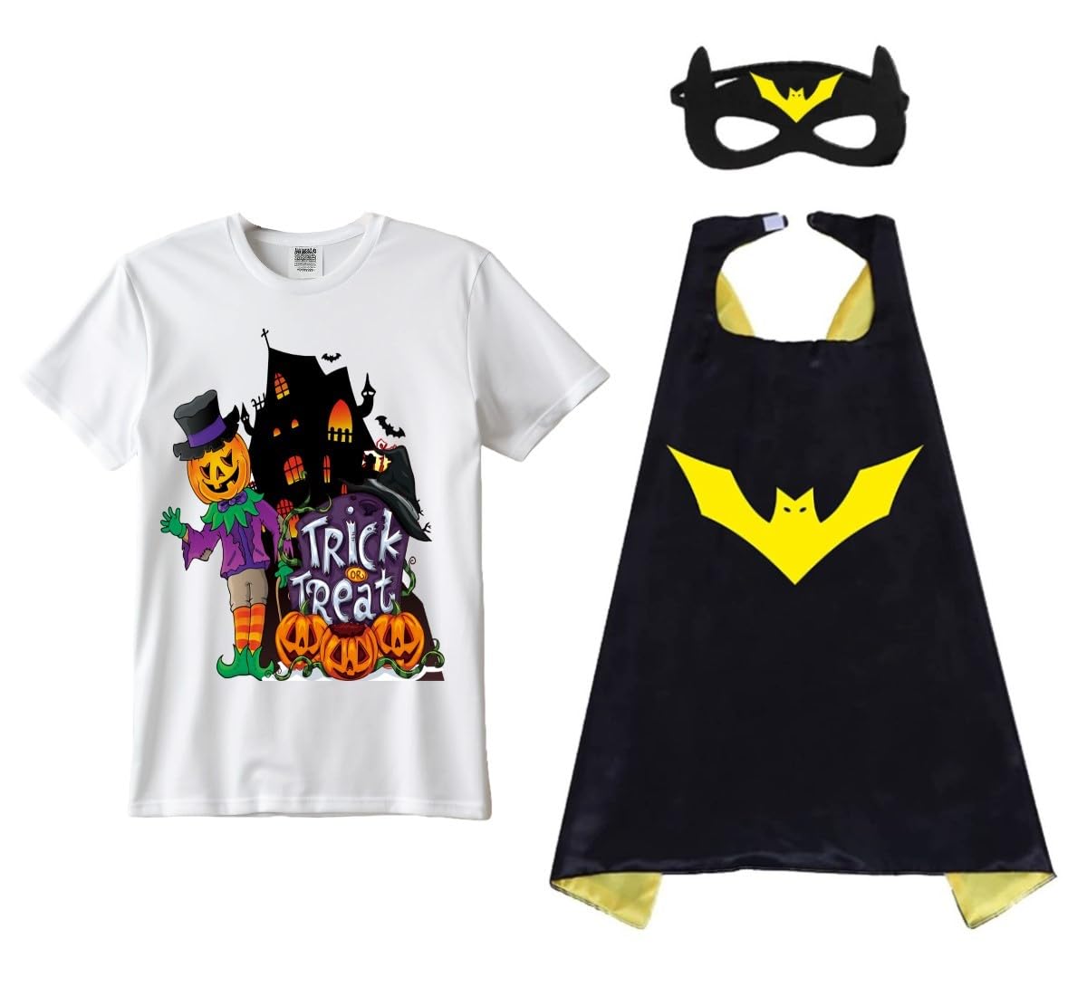 Alice Emporium Halloween Dress Costume for Kids Boys and Girls (Tee, Cape and Mask) (4-5 Years, Pumpkin) (B0CCK5FDJ7) Amazon Price History, Amazon Price Tracker