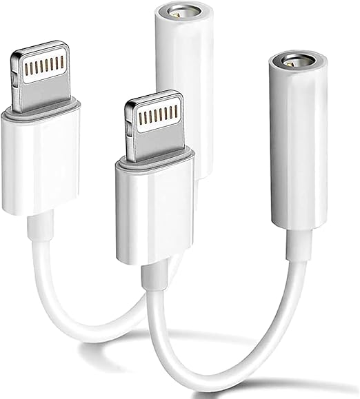 Adaptateur IPhone Jack 2en1(lot De 2)Accessoire Ecouteur Lightning Certifié Apple MFI Chargeur Cable Double Prise Adaptador Casque Audio Câble Pour 14 13 12 11 Pro Max 7 8plus X Ipad 2 Air