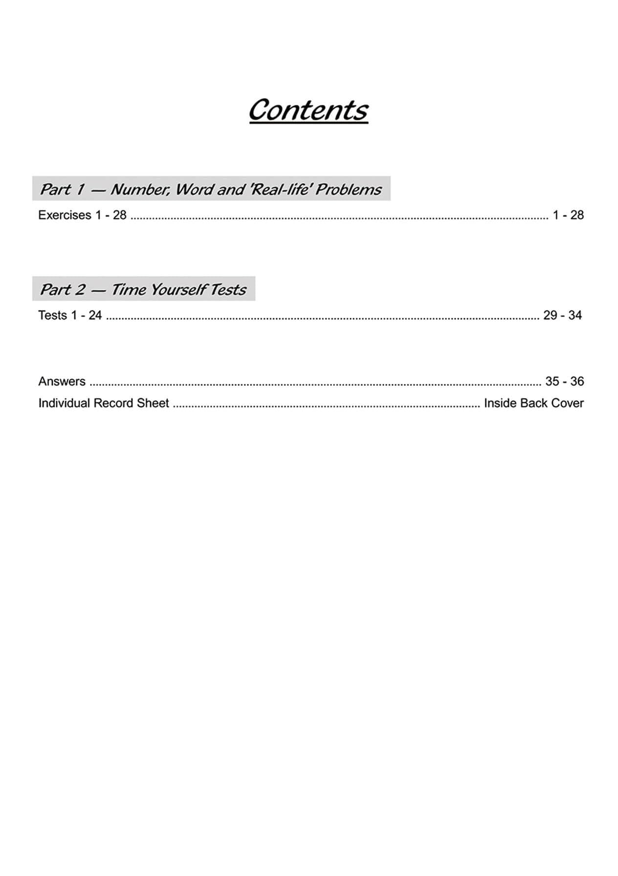 KS1 Mental Maths Workout - Year 2