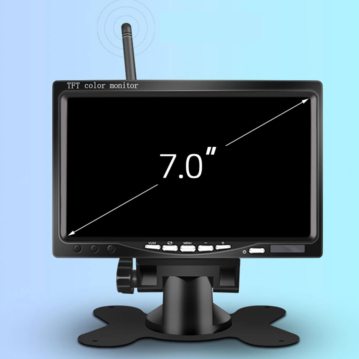 Monitor Tft a Color de 7 Pulgadas para Camión, Negro