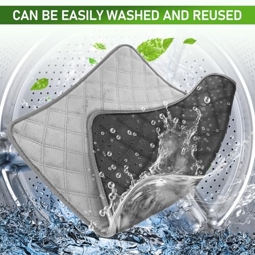 Image of Partykindom Washable Dog Pee Pads Reusable Absorbent Puppy Training Pads with Non Slip Bottom and Soft Plush Surface for Home Floor Crate and Car Use 23.62X17.71 Inches, 2 PCS