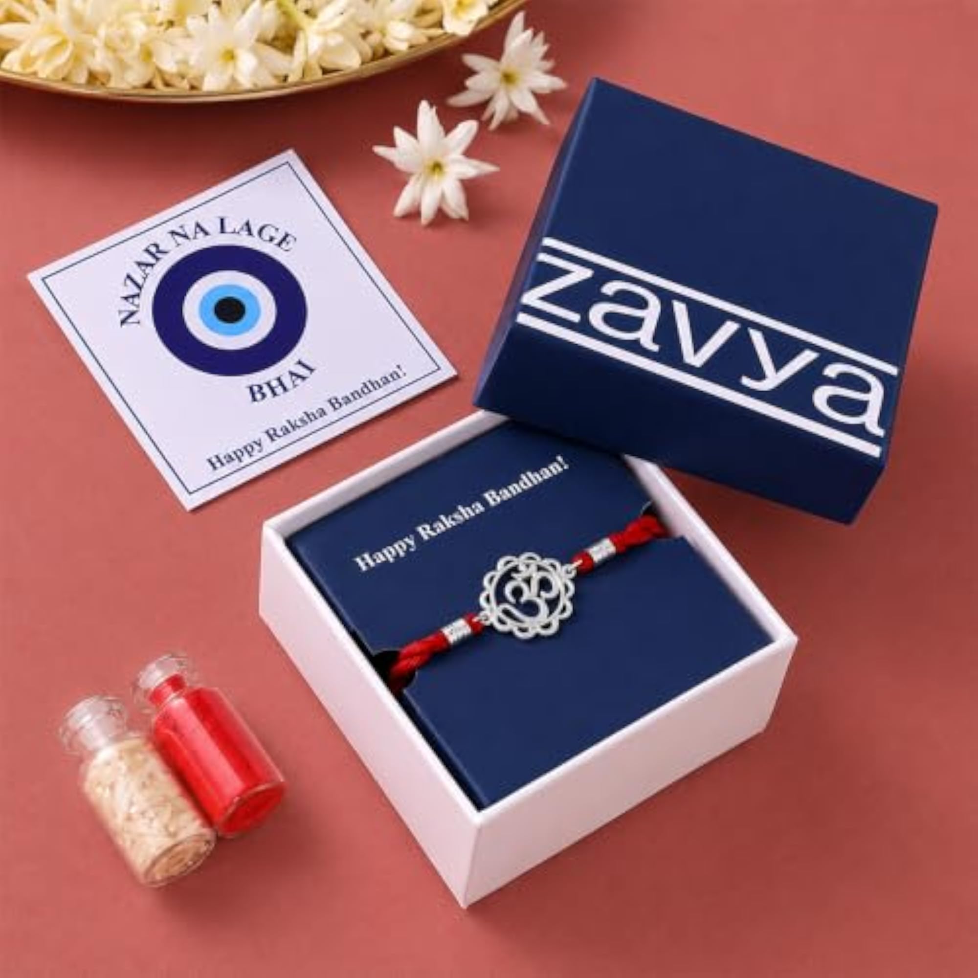 925 Pure Om Rakhi for Brother, Spiritual Gift