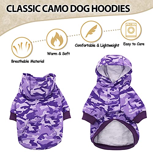 Aofitee Camo Dog Hoodie Coat Warm Dog Shirts Vest, Camouflage Pet T-Shirt Sweatshirts With Pocket, Cozy Puppy Pollover Pajamas Dog Cold Weather Clothes Apparel For Small Medium And Large Dog #TOP3