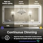 ISKM 55''x30'' Large led Lighted Bathroom Mirror Front and Backlight Mirror for Wall LED Bathroom Mirror Waterproof and Shatter-Proof Makeup Mirror - Image 5