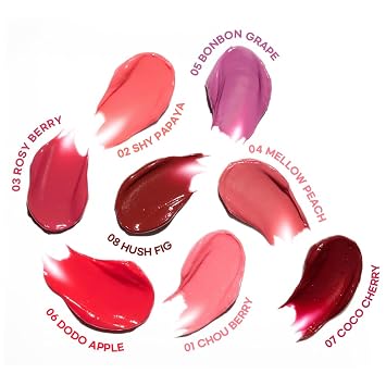 FRUDIA Glow Juicy Jam Lip Gloss & Blush (Dodo Apple) | 3-in-1 Korean Lip & Cheek & Eyes | Moisturizing, Non-Sticky Lip Gloss and Blush | Classic Warm Red (4.5g)