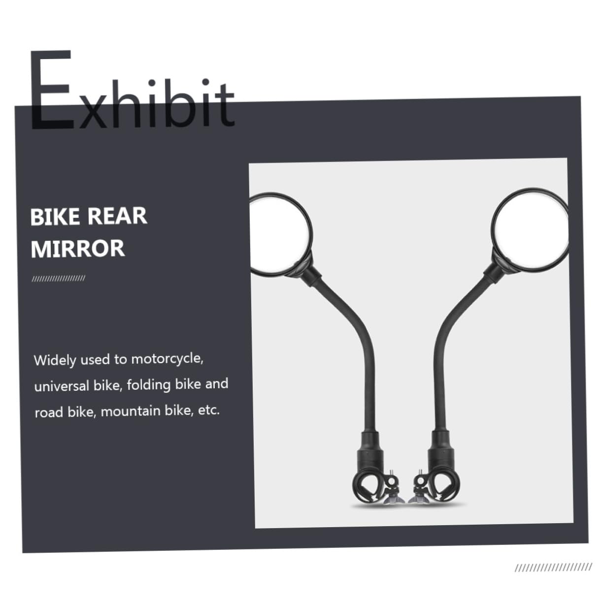 TOYANDONA 2pezzi Specchietto Retrovisore Per Bicicletta Specchietto Regolabile Visione Grandangolare Facile Installare Su Manubrio Per Bici Corsa e Mountain Bike