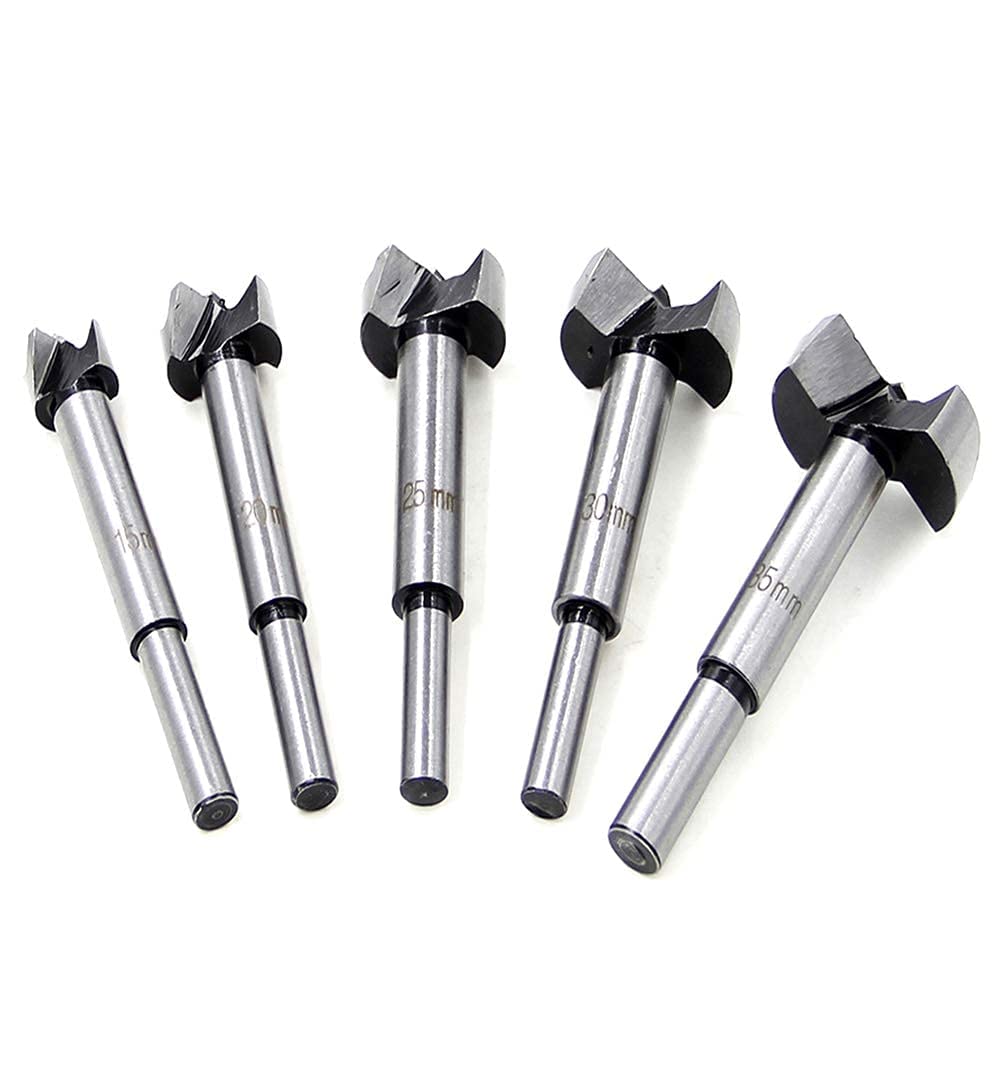 PENS Round Drill Bit Set 15-35Mm 5Pcs, Carbide Wood Drill High Speed Steel Flat Wing Drilling Hole Hinge Cemented Carbide Carbon Woodworking Drill Bit Counterbore With Blister Pack (B09N75HQDJ) Amazon Price History, Amazon Price Tracker