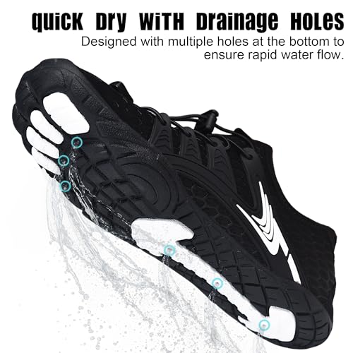 Image of Water Shoes Womens Mens, Barefoot Quick-Dry Aqua Shoes for Outdoor Swimming, Running, Training, Surfing, Hiking and Kayaking