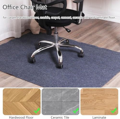 Planchers de bois franc sans rayures grâce au tapis de chaise noir