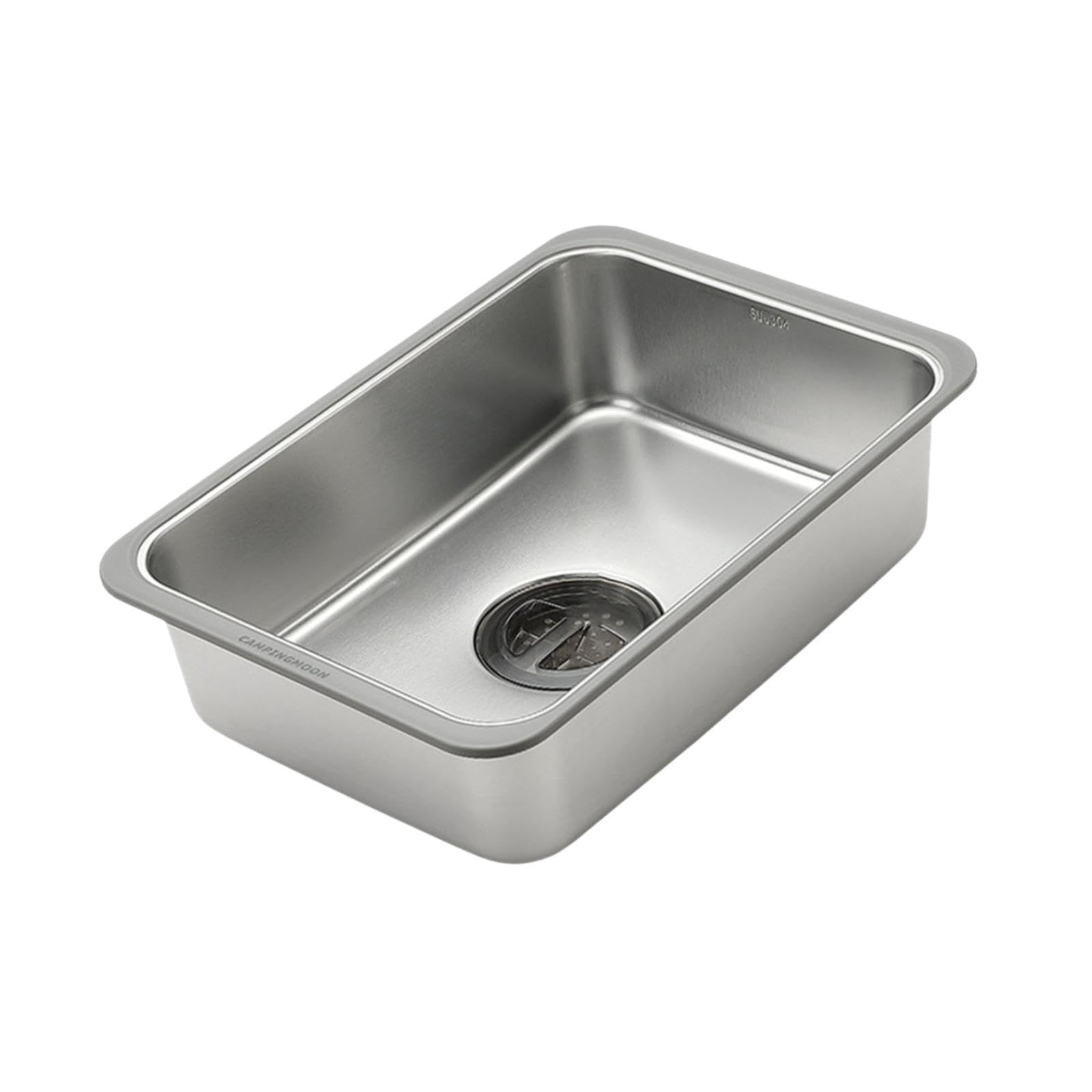 Lavello da tavolo da campeggio in acciaio inossidabile, lavello multifunzionale per esterni, facile pulire, durevole, per la conservazione dell'acqua, accessori per il lavaggio delle stoviglie